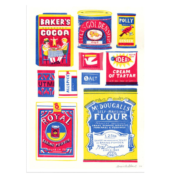 Baking Collection A3 Riso Print By The Printed Peanut