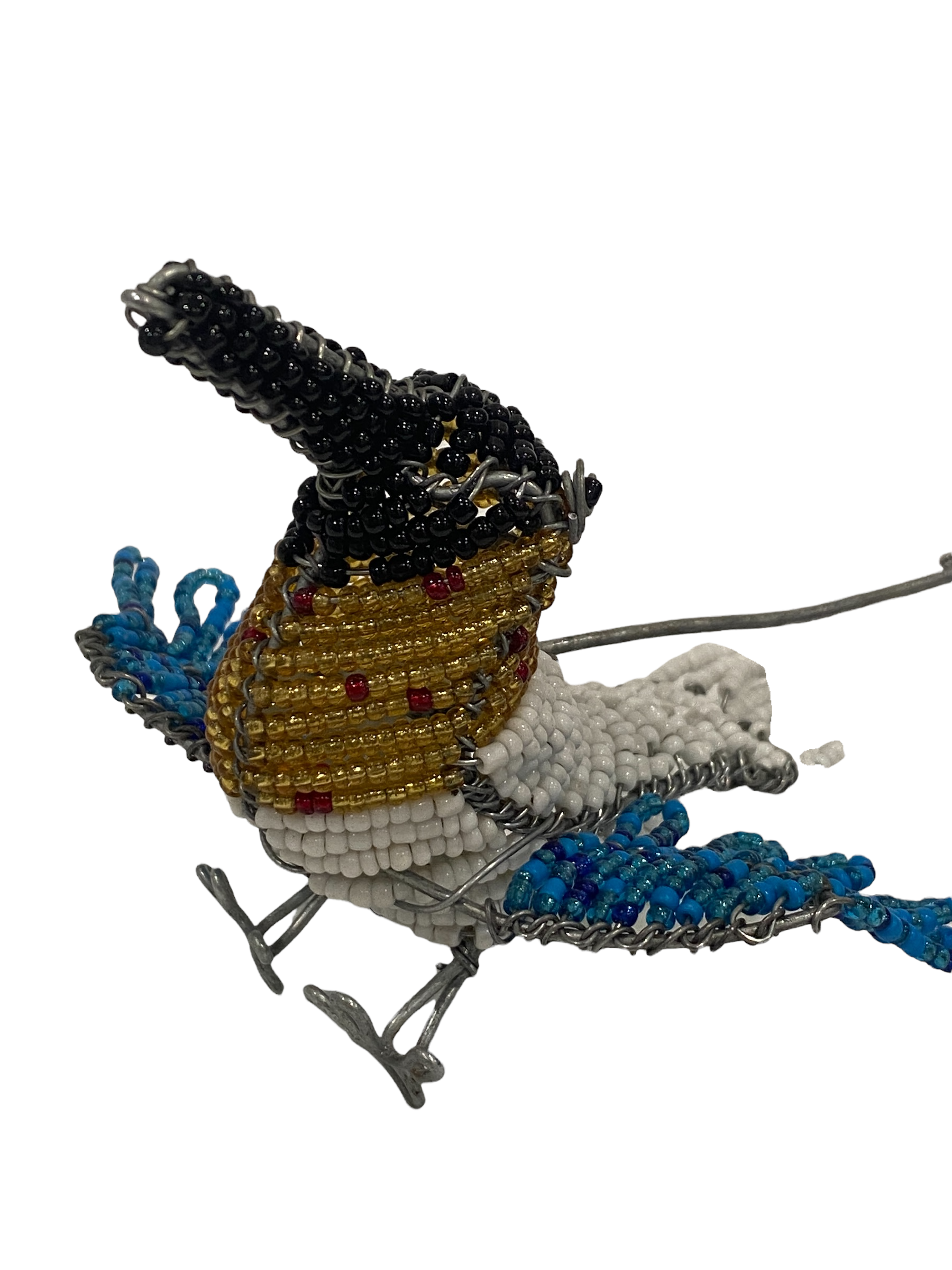 Botanical Boys Beaded Garden Birds - Blue (17.5)