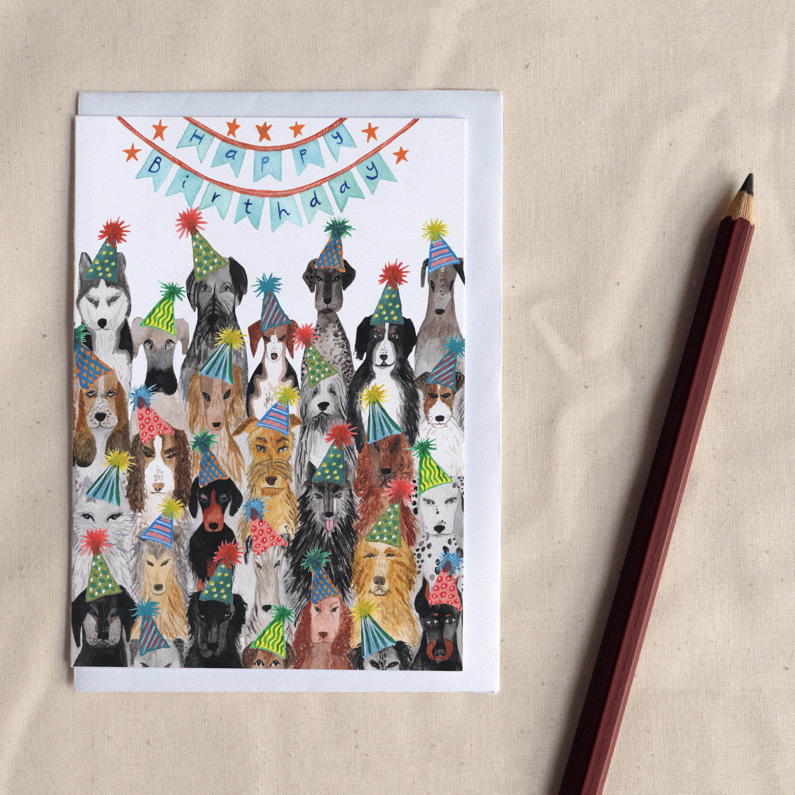 Dog Birthday - Canine Party Greetings Card