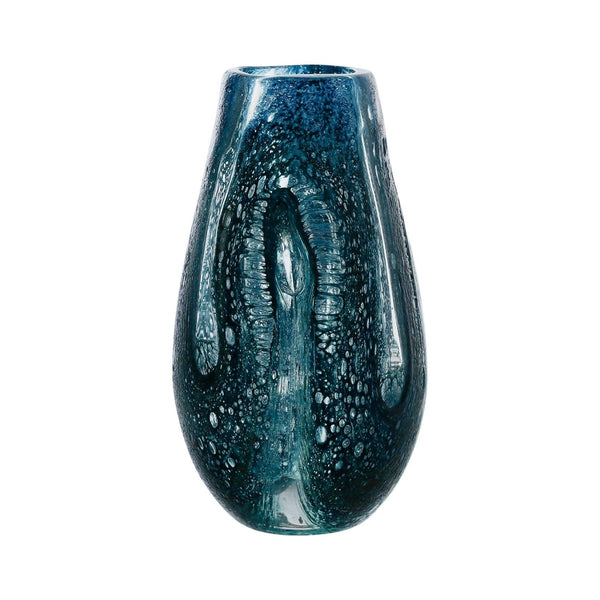 Distinctly Living Azure Blue Glass Vase