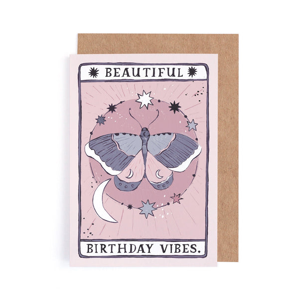 Sister Paper Co Moth Birthday Vibes Card