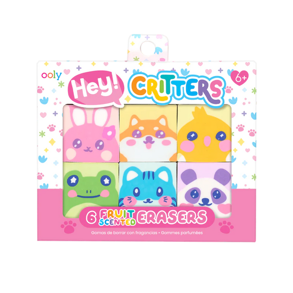Ooly Hey Critters! Scented Eraser - Set Of 6