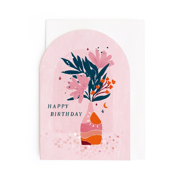 Sister Paper Co Vase Illustrated Birthday Card