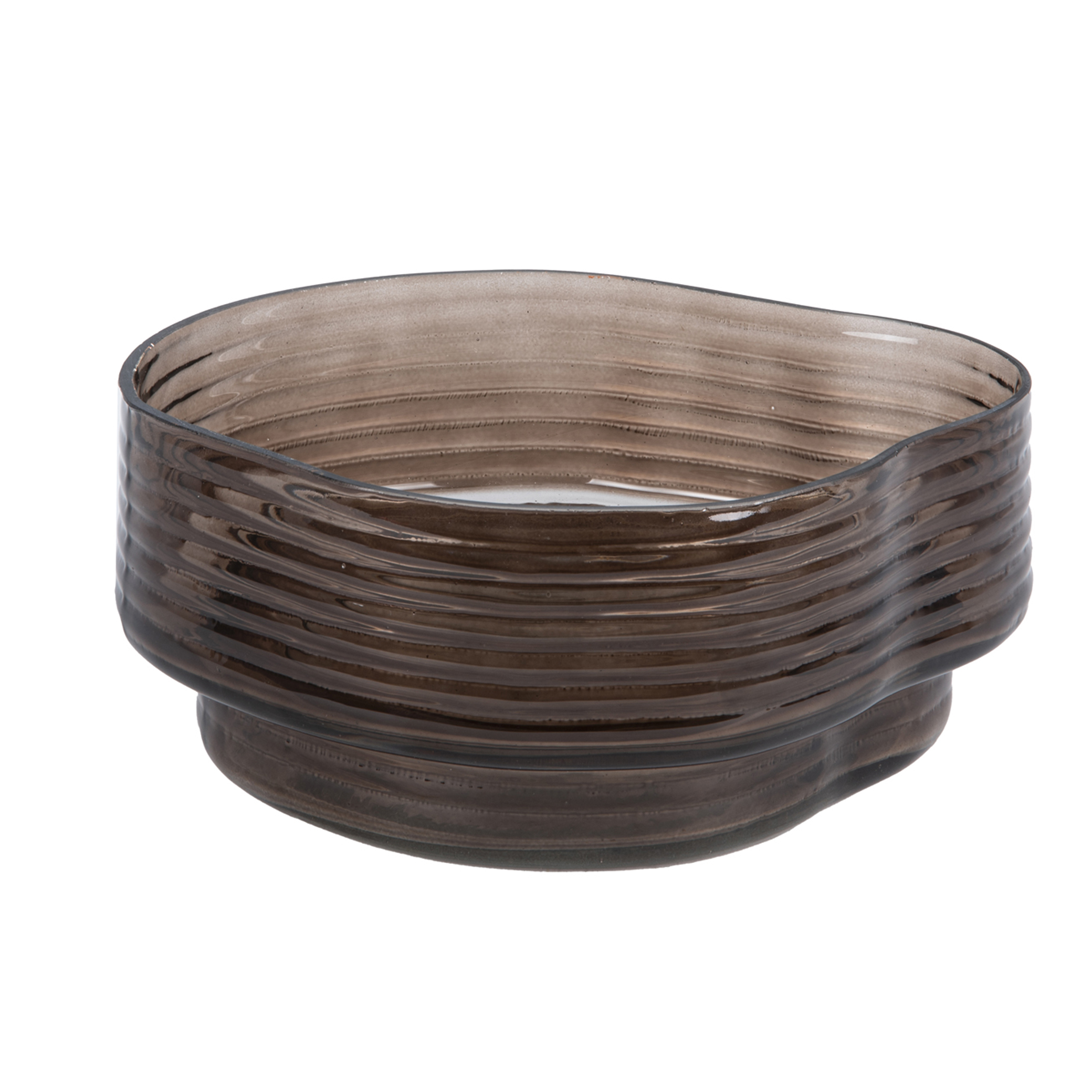 Present Time Wave Bowl - Chocolate Brown
