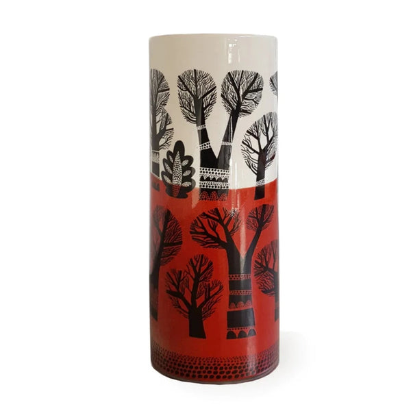 Red Tree Vase