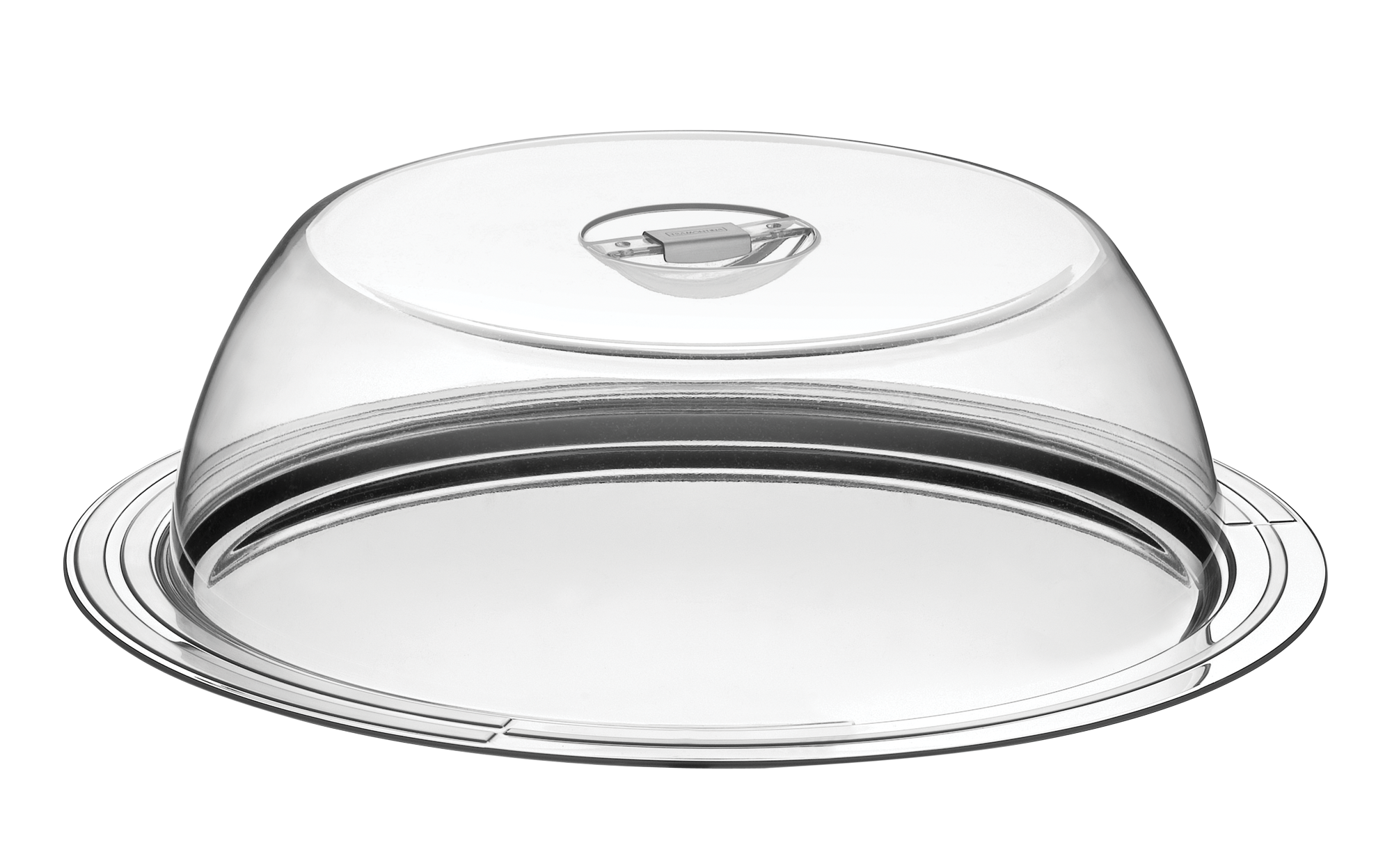 Ciclo Stainless Steel Cake Plate with Acrylic Dome 33cm