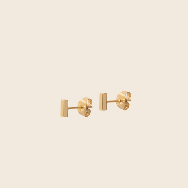 A Weathered Penny  Bar Studs | Gold