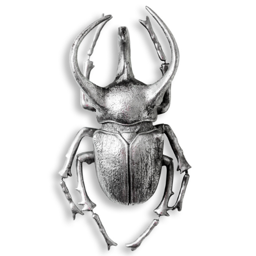 &Quirky Extra Large Silver Beetle Wall Decoration