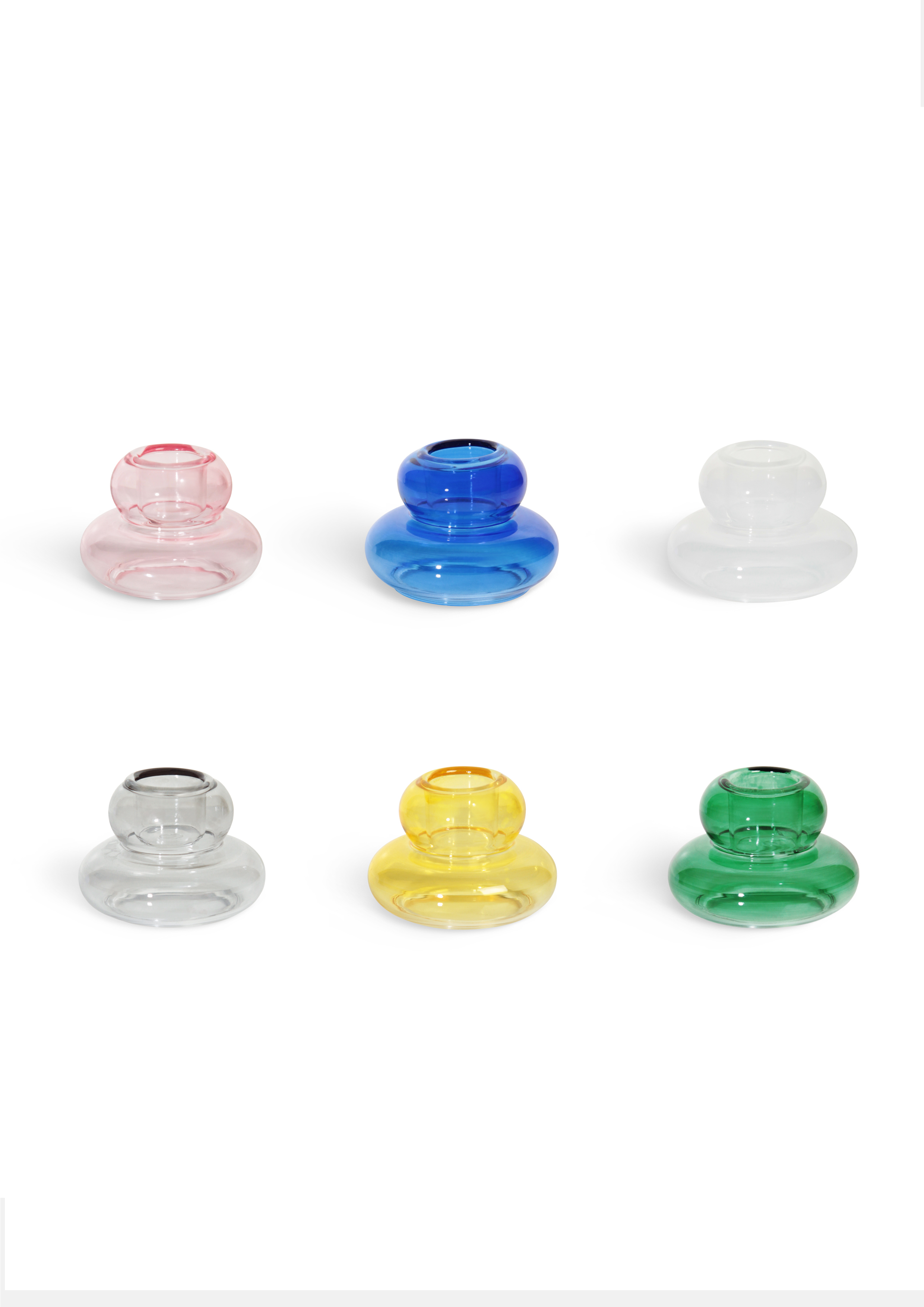 Whipped glass candle holder - Small
