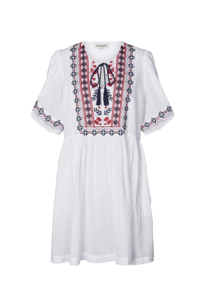 Lollys Laundry Landona White Embroidered Dress