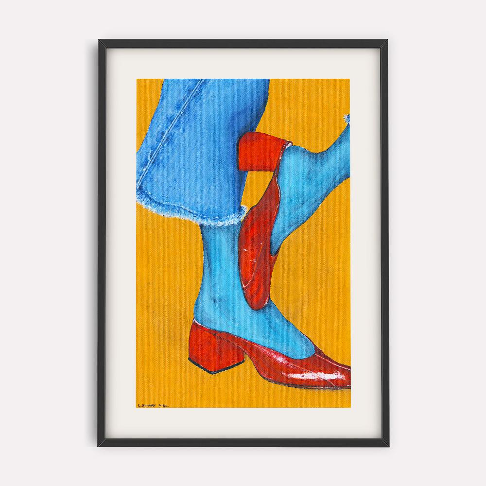 PSTR Studio Art Print Roxanne Bayman: Red Heels 50x70cm