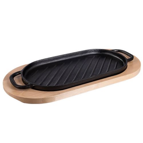 Tramontina Cast Iron Oval Sizzler Plate 31cm