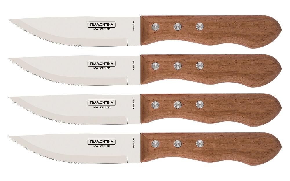 Tramontina Jumbo Wooden Handles Steak Knife (Set of 4)