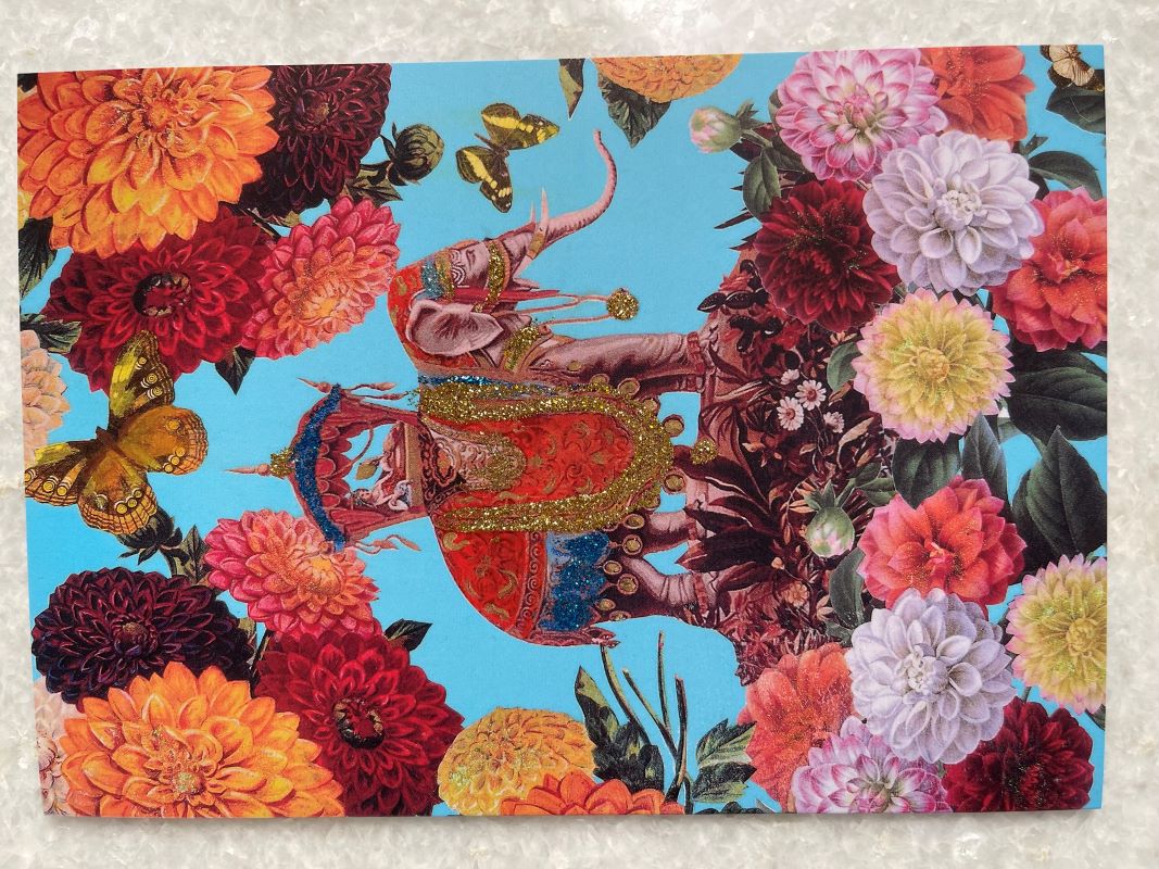 Dahlia Elephant Card