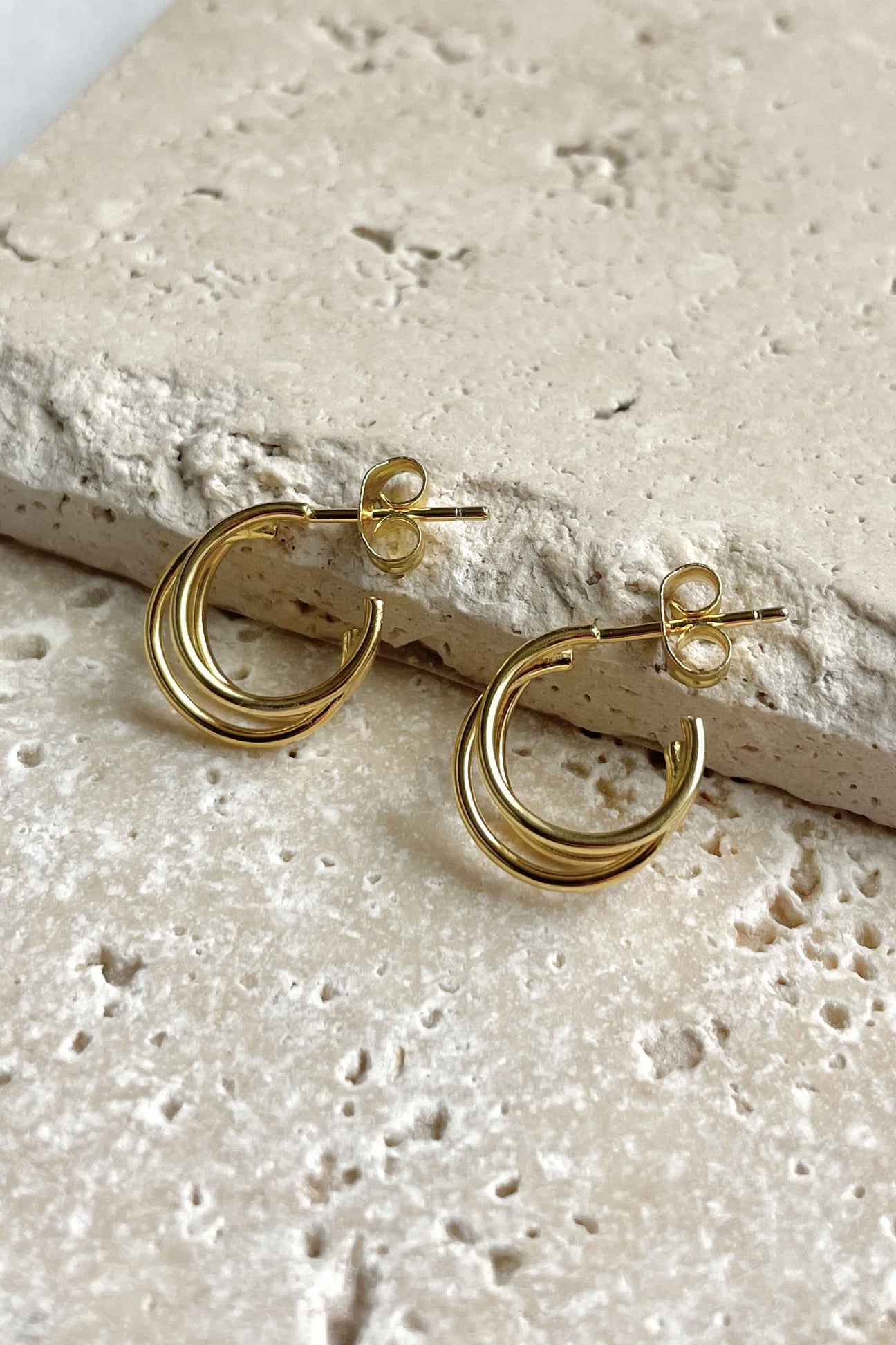 Formation Jewellery Tilly Tri Hoops - Gold Plating 