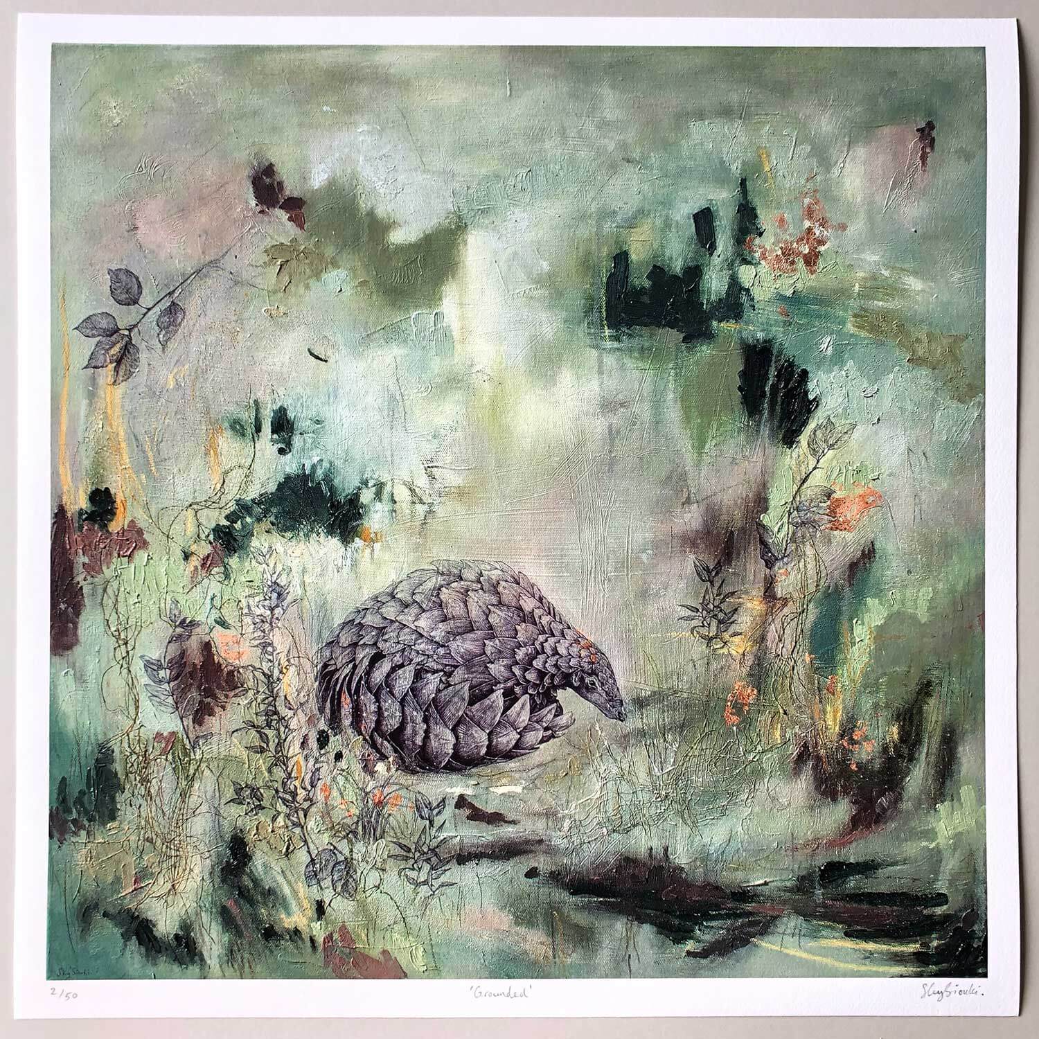 sky siouki Grounded – Pangolin Limited Edition Giclee Print