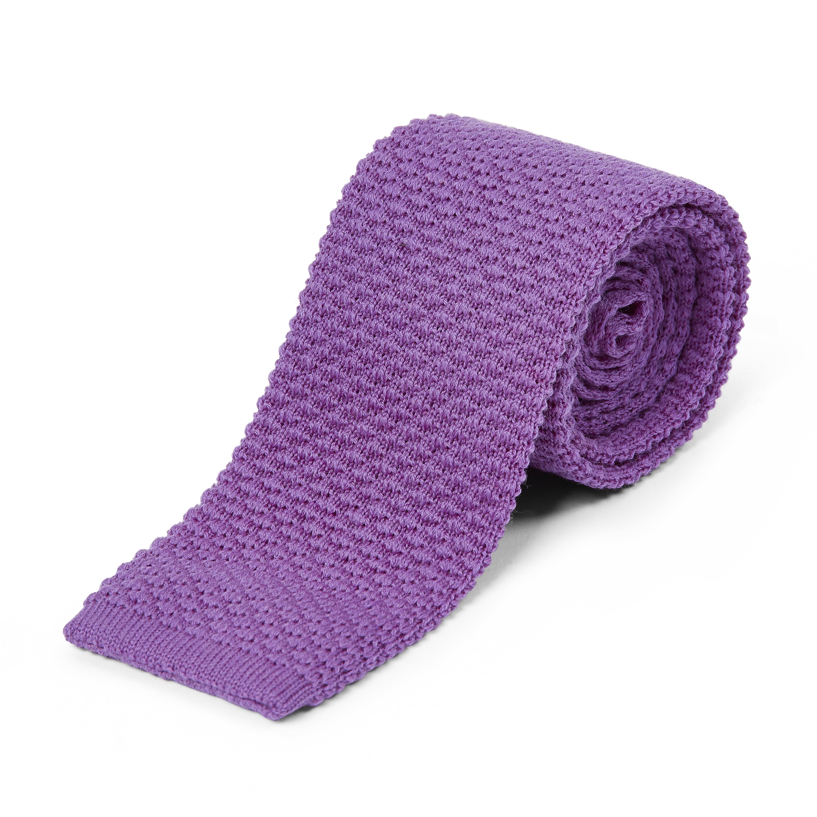 Burrows & Hare  Knitted Tie - Purple