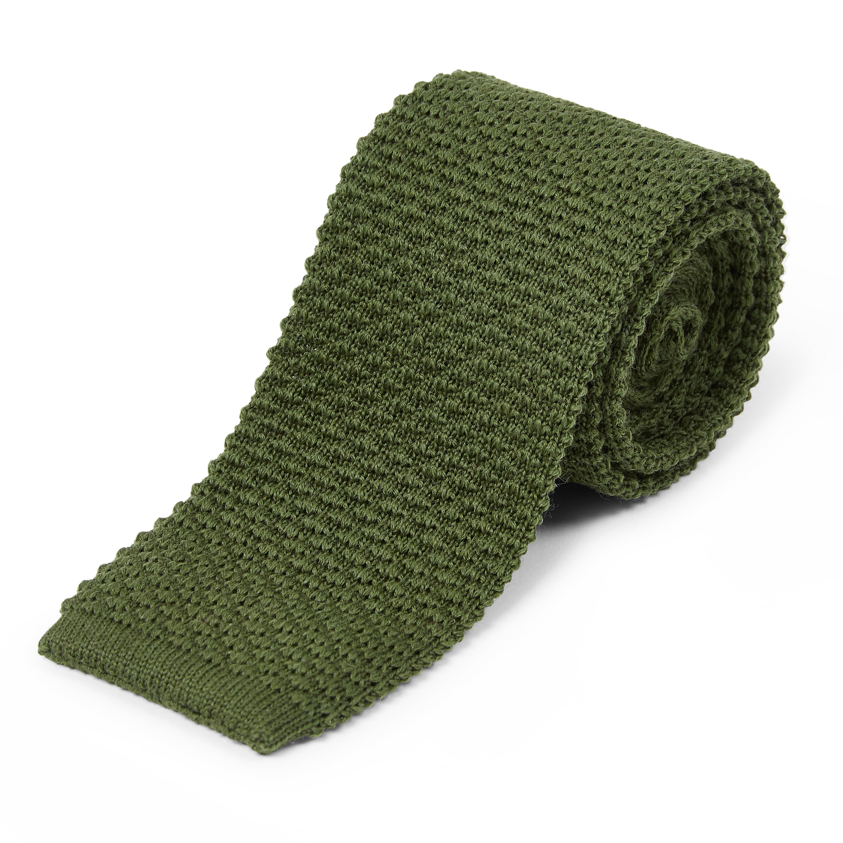 Burrows & Hare  Knitted Tie - Green