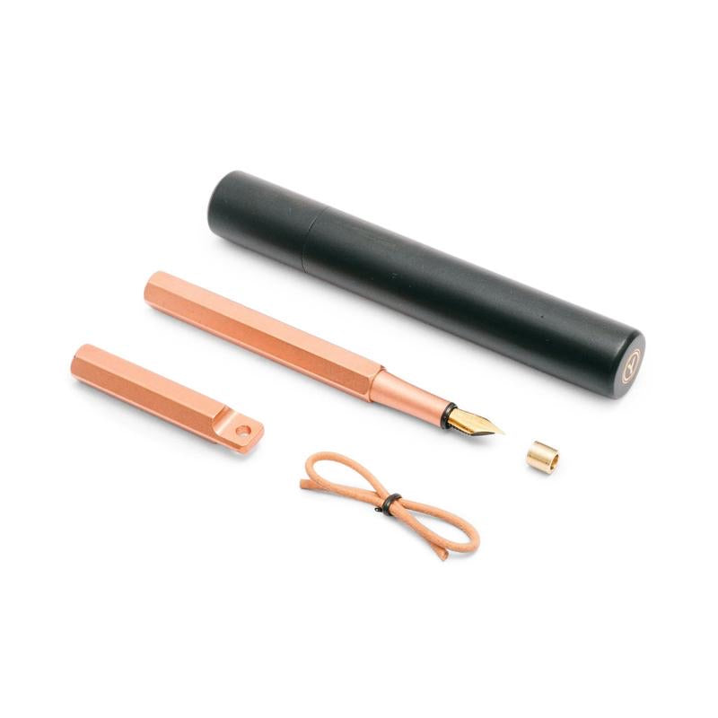 Ystudio Black Brassing Copper Fountain Pen With Presentation Box