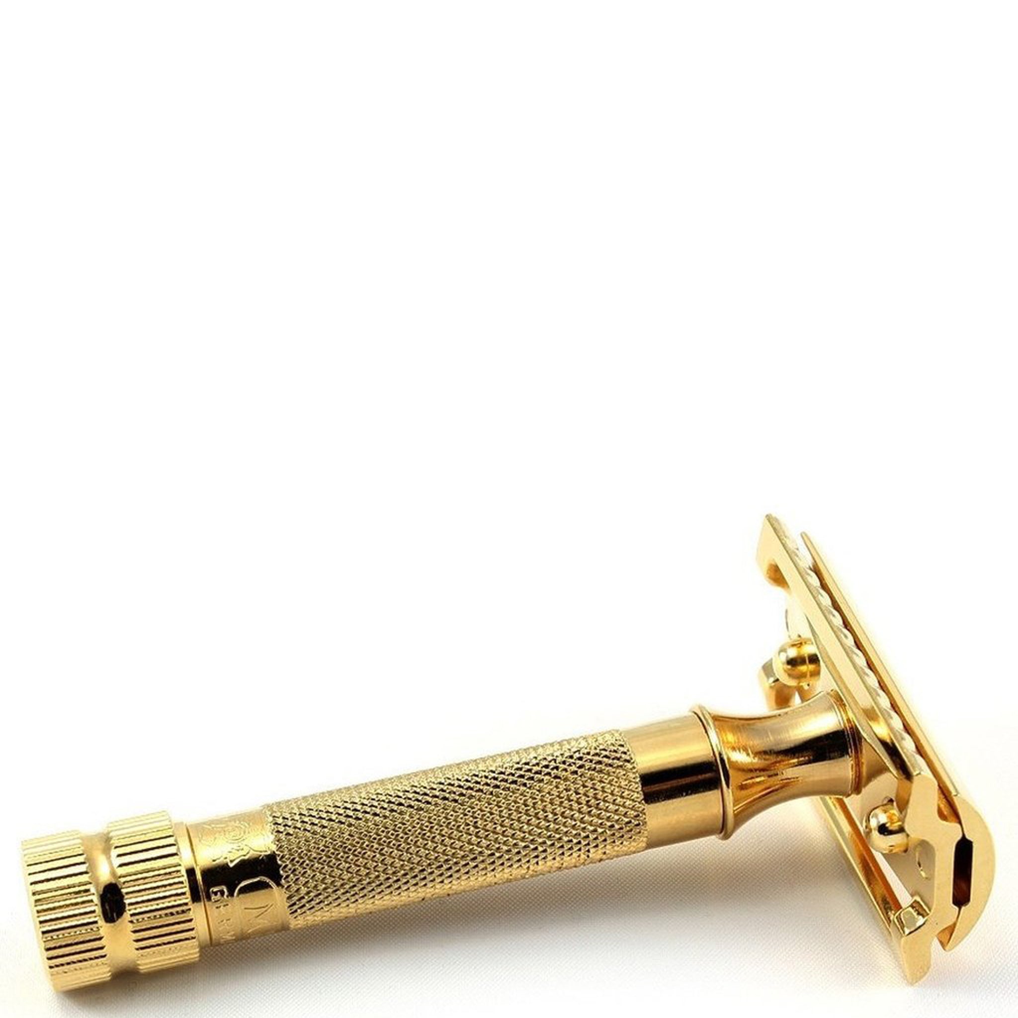 Gold Plated Classic Double Edge Short Handle Safety Razor