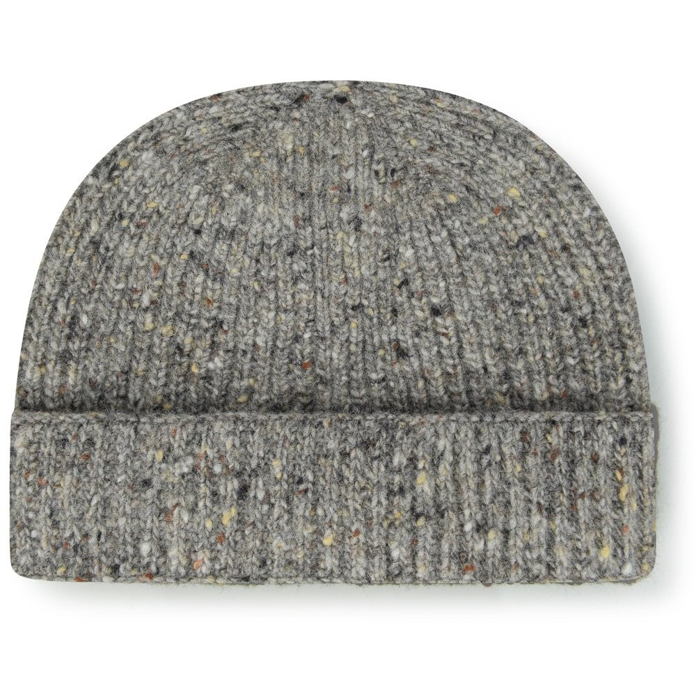 Burrows & Hare  Grey Irish Donegal Wool Beanie Hat