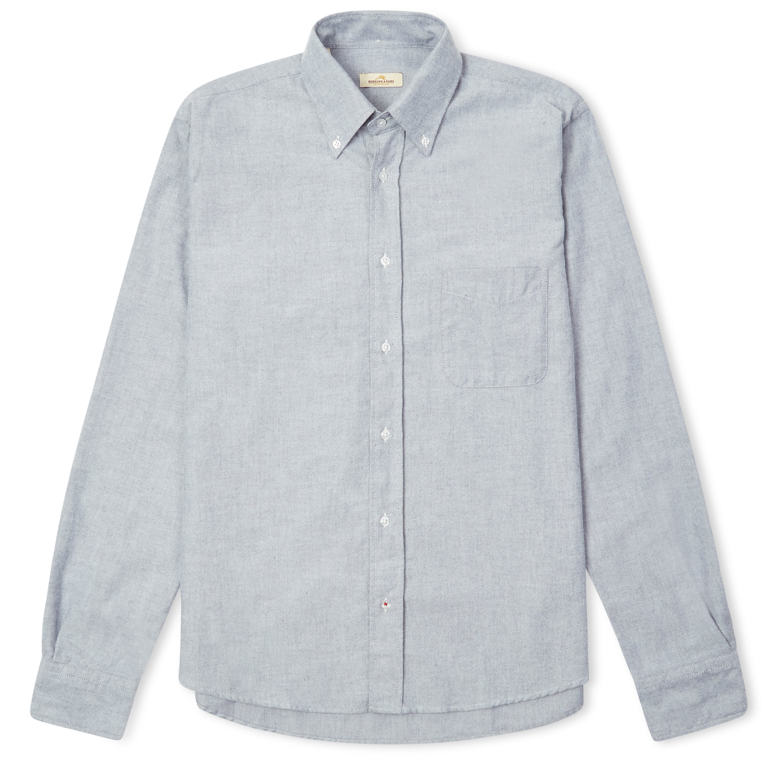 Burrows & Hare  Flannel Button Down Shirt Grey
