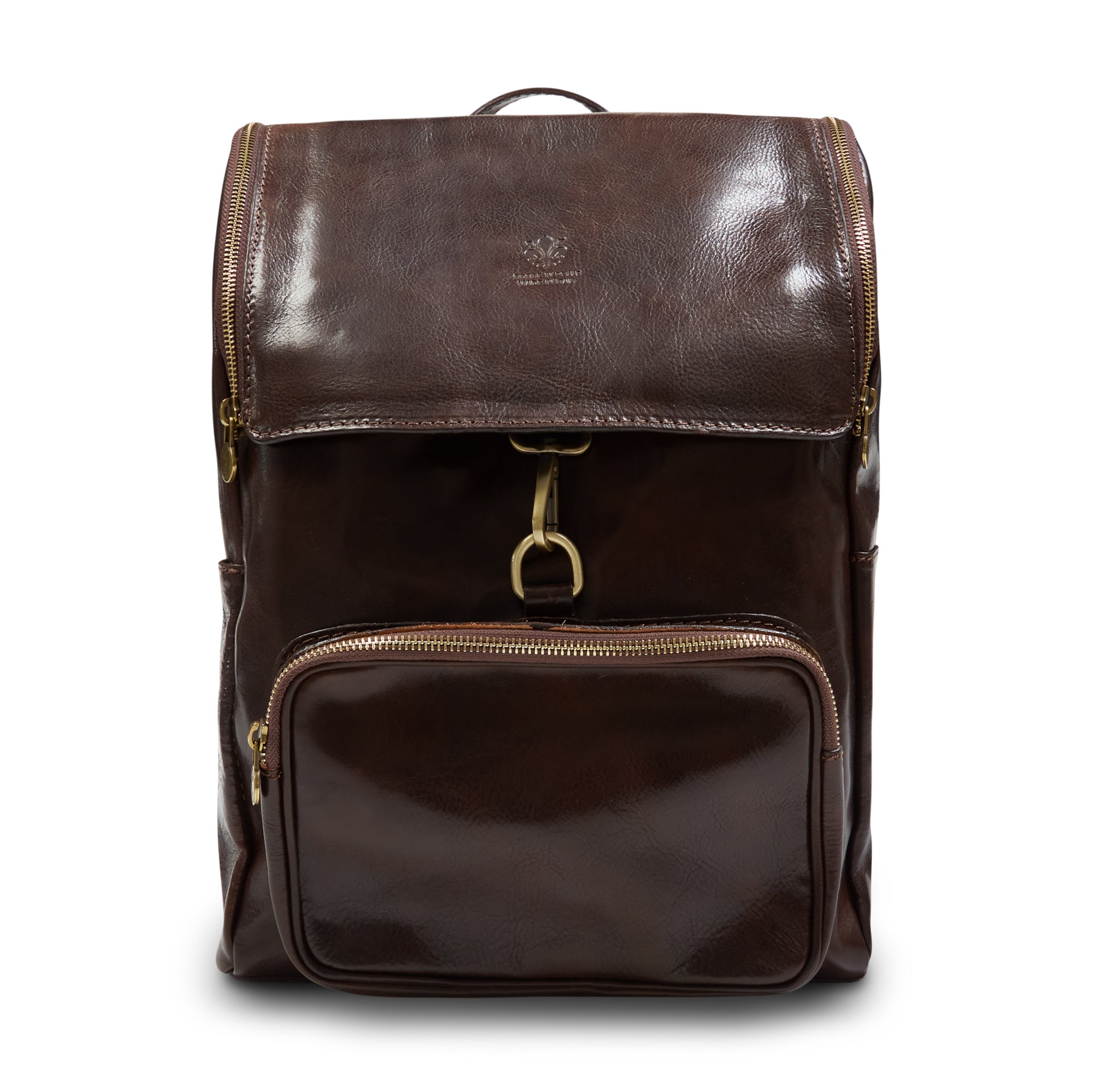 Burrows & Hare  Leather Backpack - Dark Tan