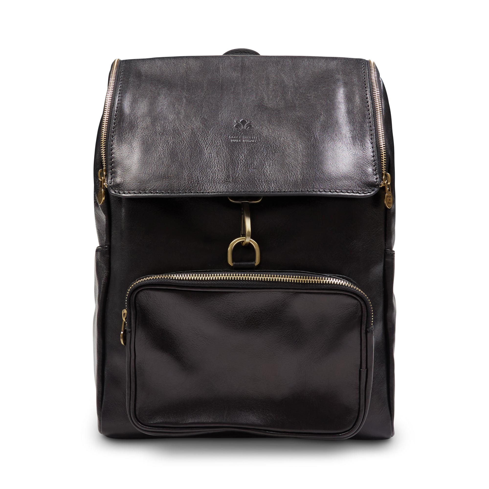 Burrows & Hare  Leather Backpack - Black