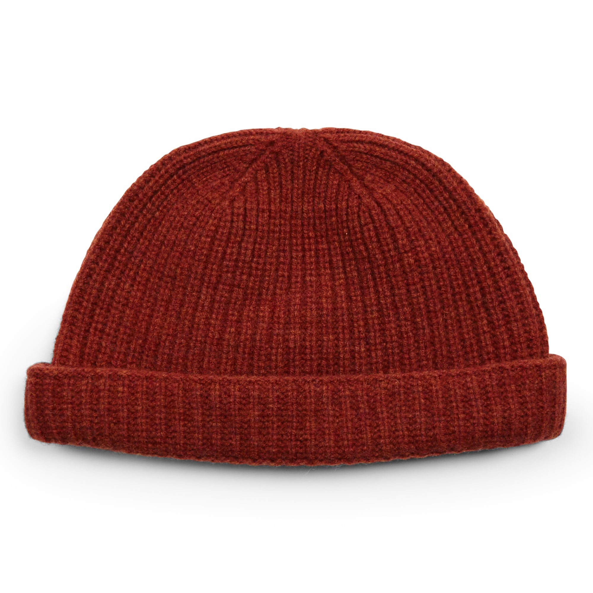 Burrows & Hare  Lambswool Beanie Hat - Rust
