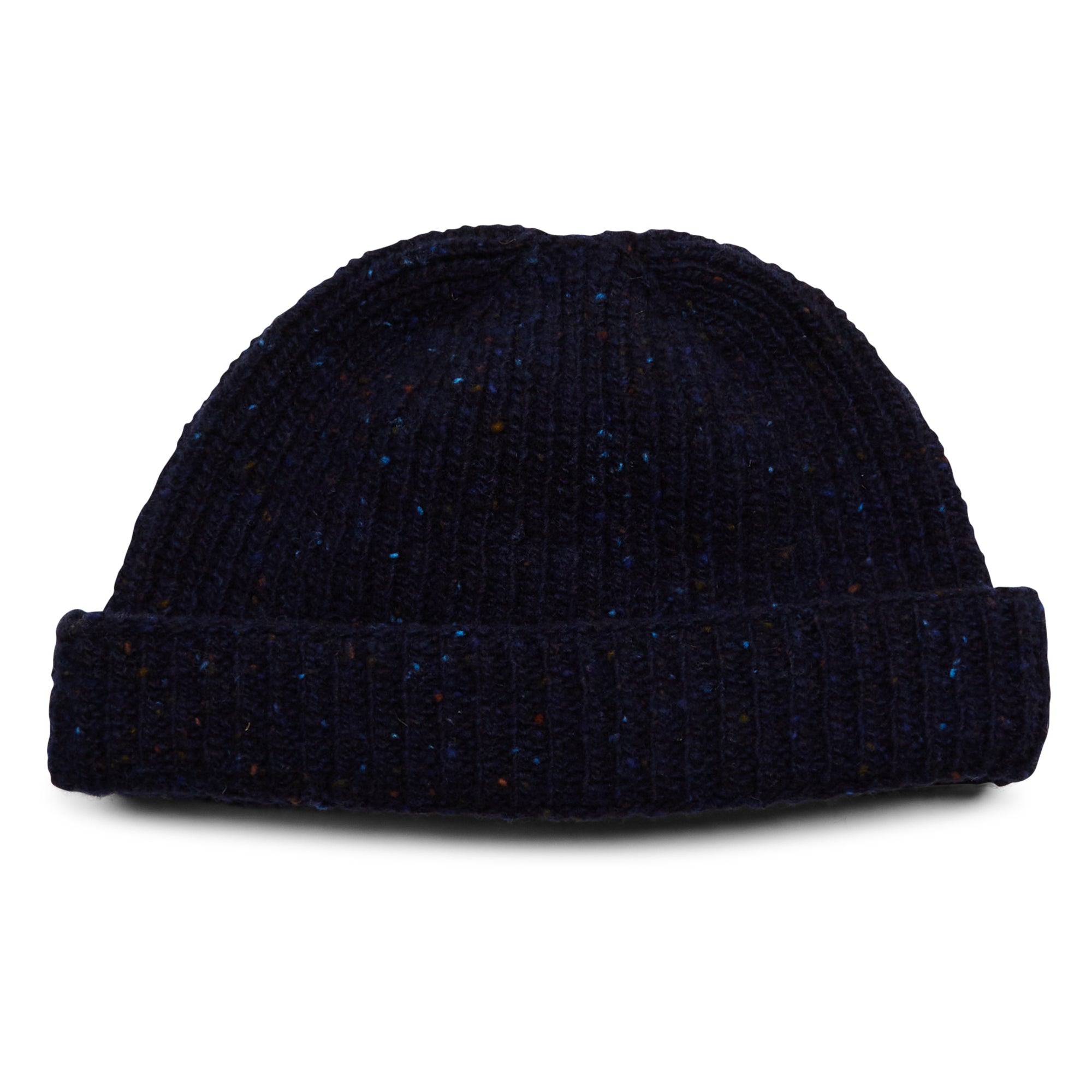 Burrows & Hare  Navy Donegal Beanie Hat