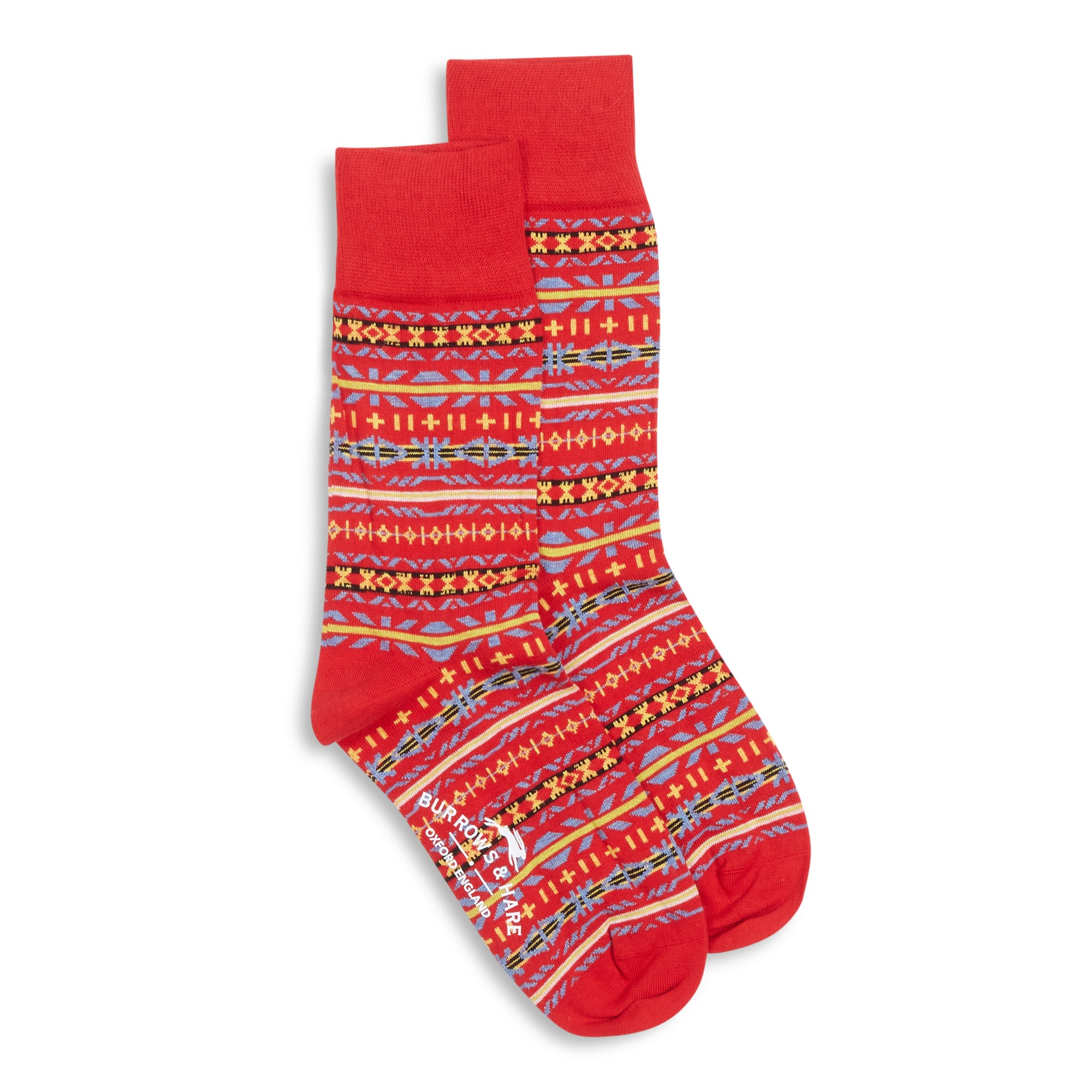 Fairisle Socks - Red