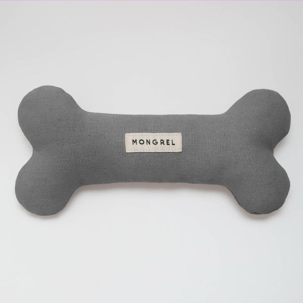 Mongrel Coal Canvas Dog Bone Toy