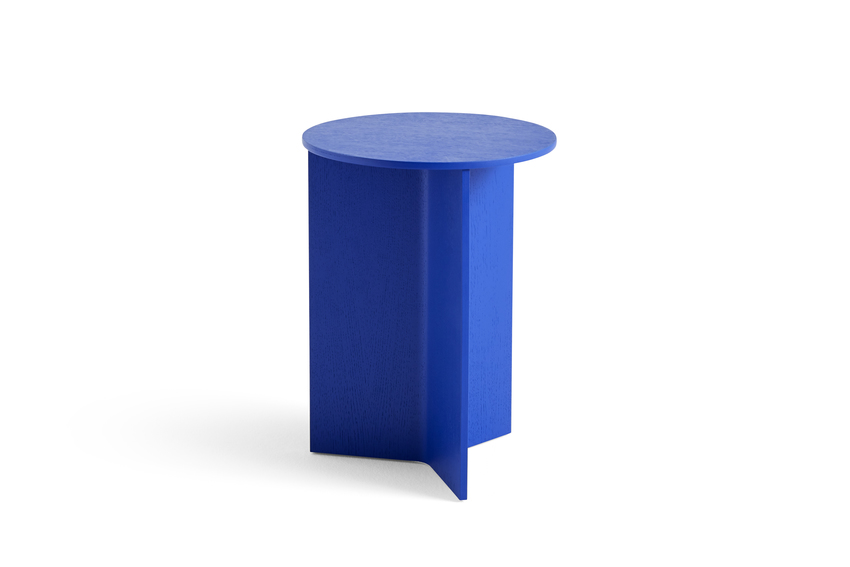 HAY tavolino in legno colorato Slit Table Vivid Blue 
