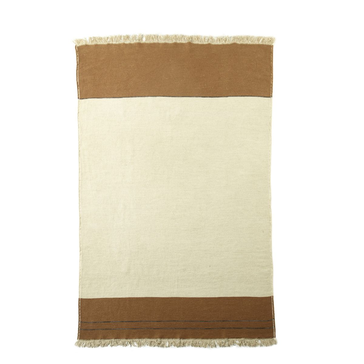 THE BROWNHOUSE INTERIORS LIBECO-LINEN GUS STRIPE THROW