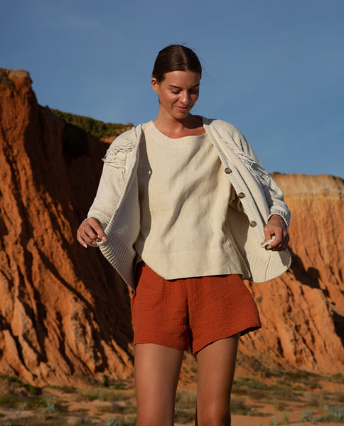 SS23 Gilma Organic Cotton Shorts In Paprika