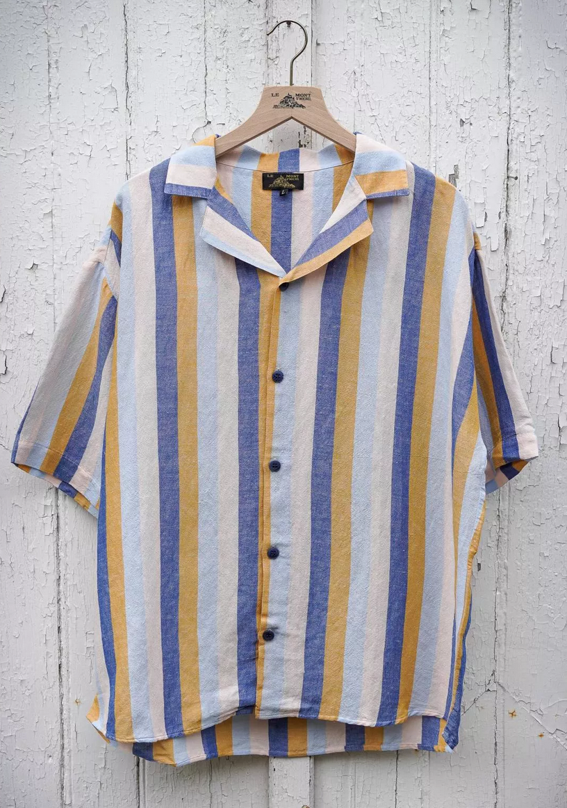 Le Mont Saint Michel Multicolor Striped Linen Shirt