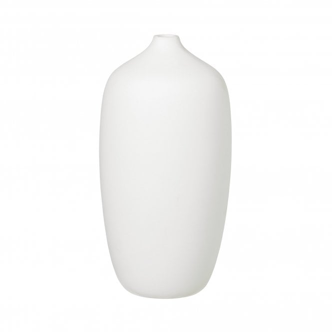 Blomus Ceola White Ceramic Vase | 25cm