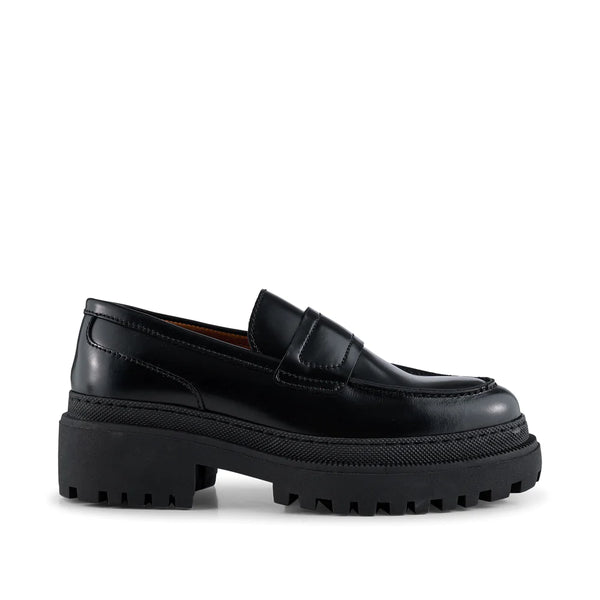 Iona Saddle Loafer - Black Polido High Shine