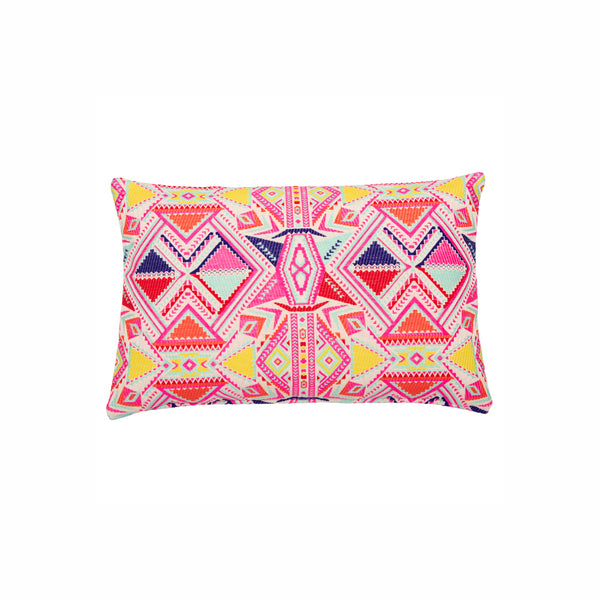 Pillow cover Ikat Multicolor Pink Yellow Size 60x40