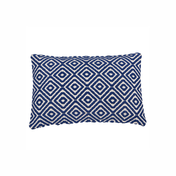 Pillow cover diamond blue white size 60x40