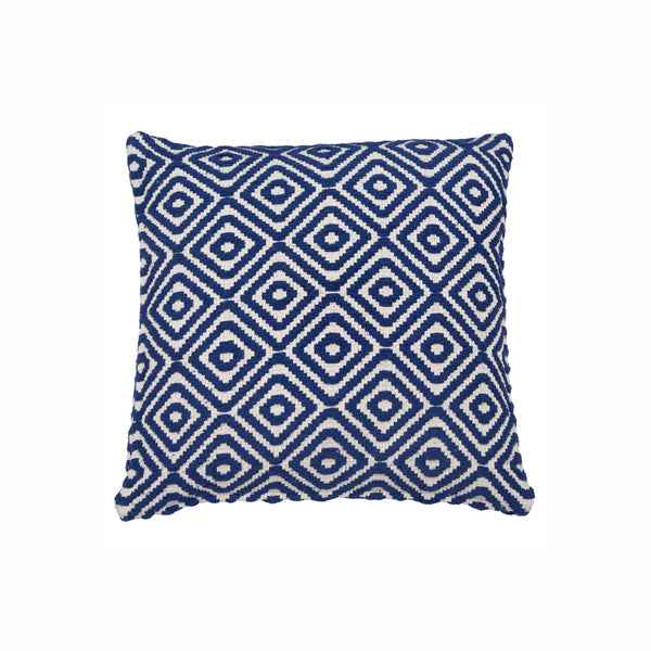 Pillow cover diamond blue white size 50x50