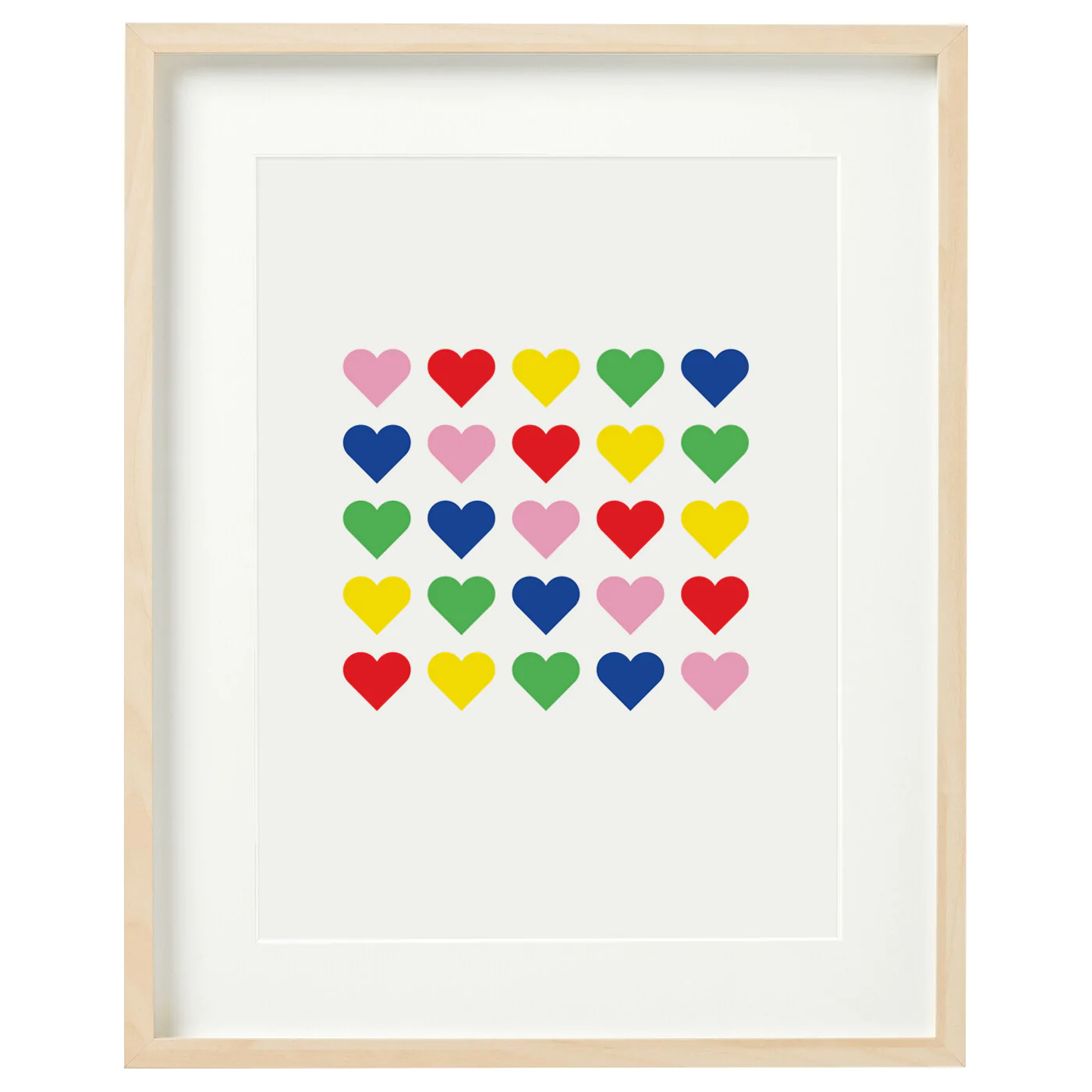 Alphablots Rainbow Heart Neon A3 Print