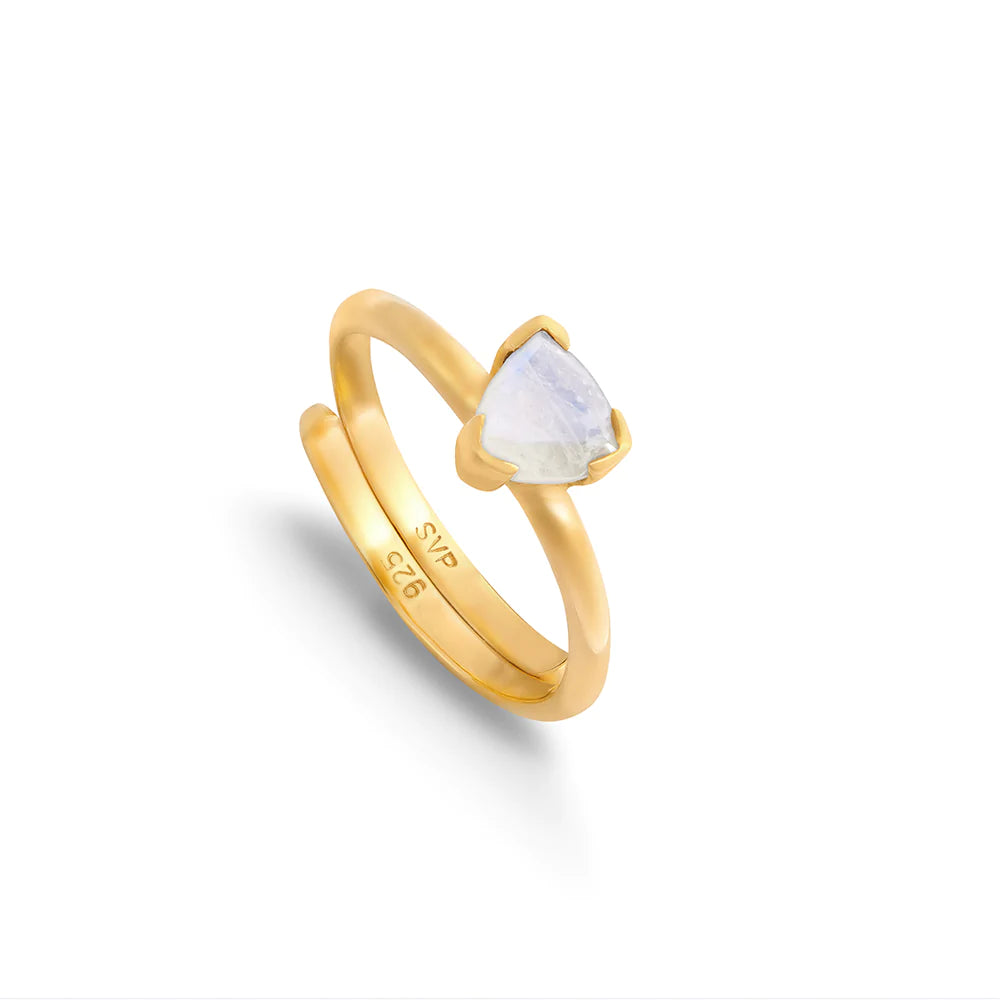 SVP Jewellery Audie Rainbow Moonstone Adjustable Ring