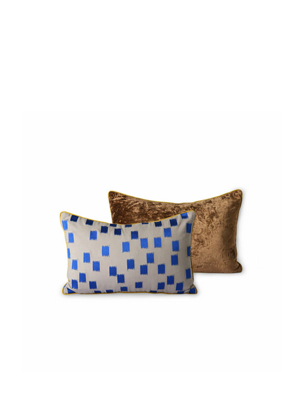 HK Living Stitched Cushion In Blue Brush (25x40) From Doris For