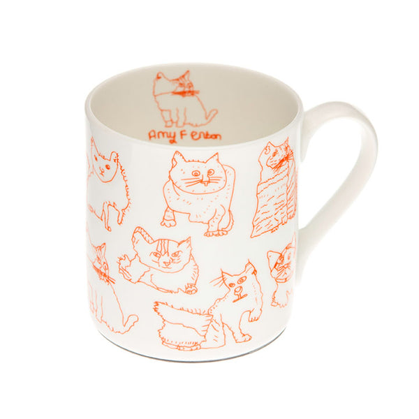 Percy Langley Cat Design China Mug
