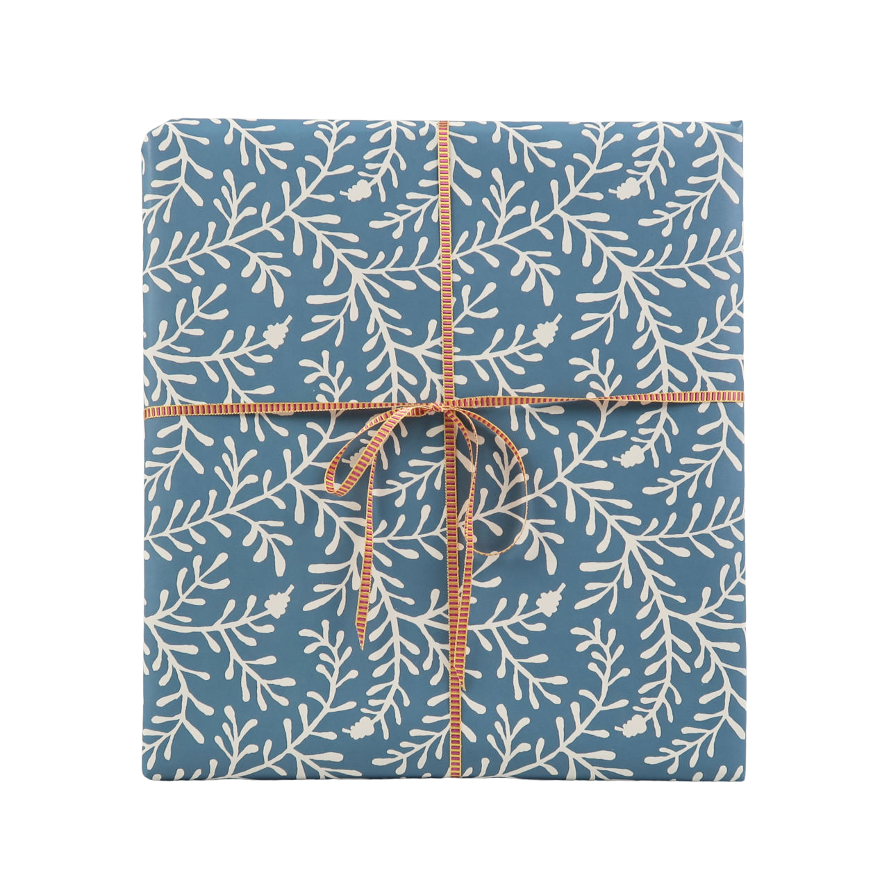 Cambridge Imprint Gift Wrap - Sprig Marine Blue - 10 Sheets