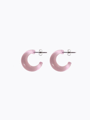 Joan Glass Earrings - Light Pink