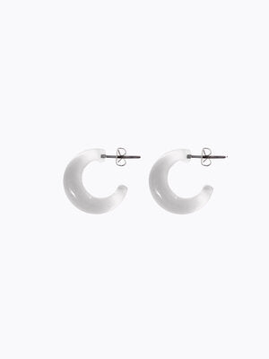 Camille Glass Earrings - Clear