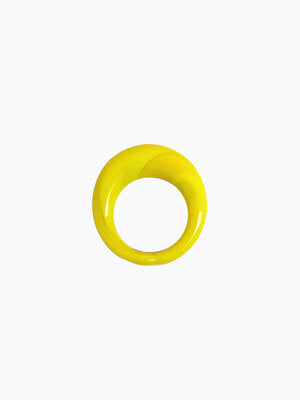 Flora Glass Ring - Yellow