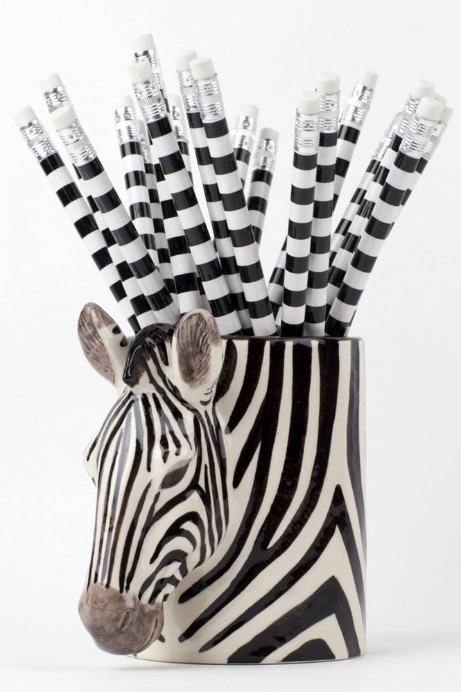 Quail Ceramics Zebra Pencil Pot